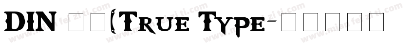 DIN 粗体(True Type字体转换